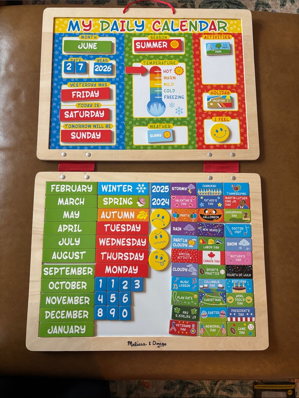 Melissa & Doug Colorful Magnetic My Daily Calendar